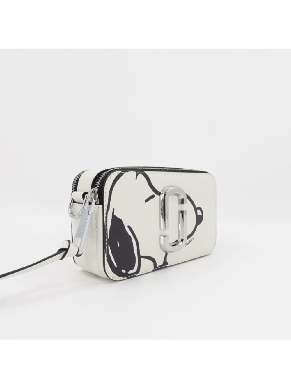 Marc Jacobs x Peanuts Snoopy The Snapshot Logo Plaque Crossbody Bag White OS - Picture 4 of 14